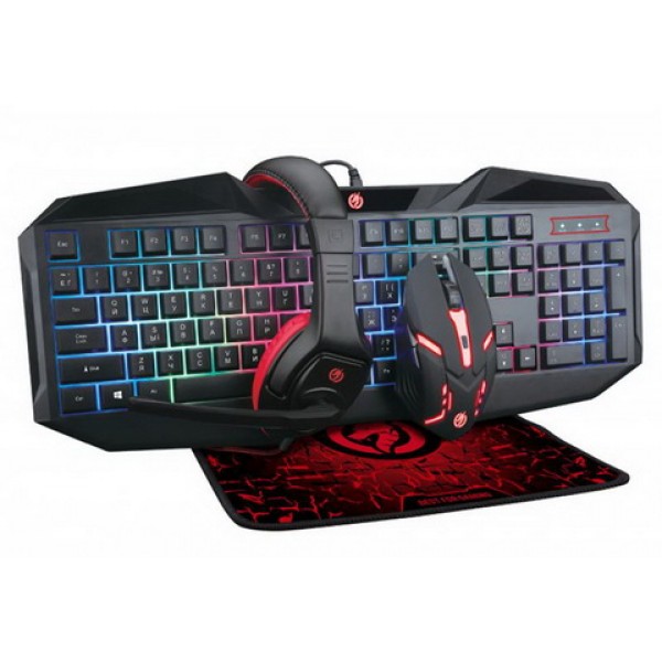 

Комплект (клавиатура, мышь) Piko GX100 Black USB (1283126489792) + гарнитура, коврик