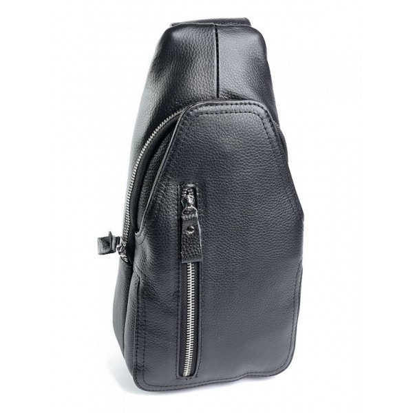 

Мужская кожаная сумка-слинг BagMan 5038 Black