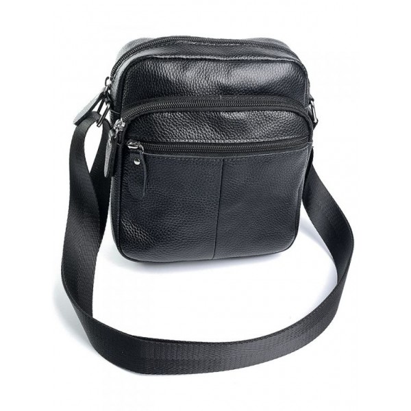 

Сумка небольшая мужская из кожи BagMan 0080 Black