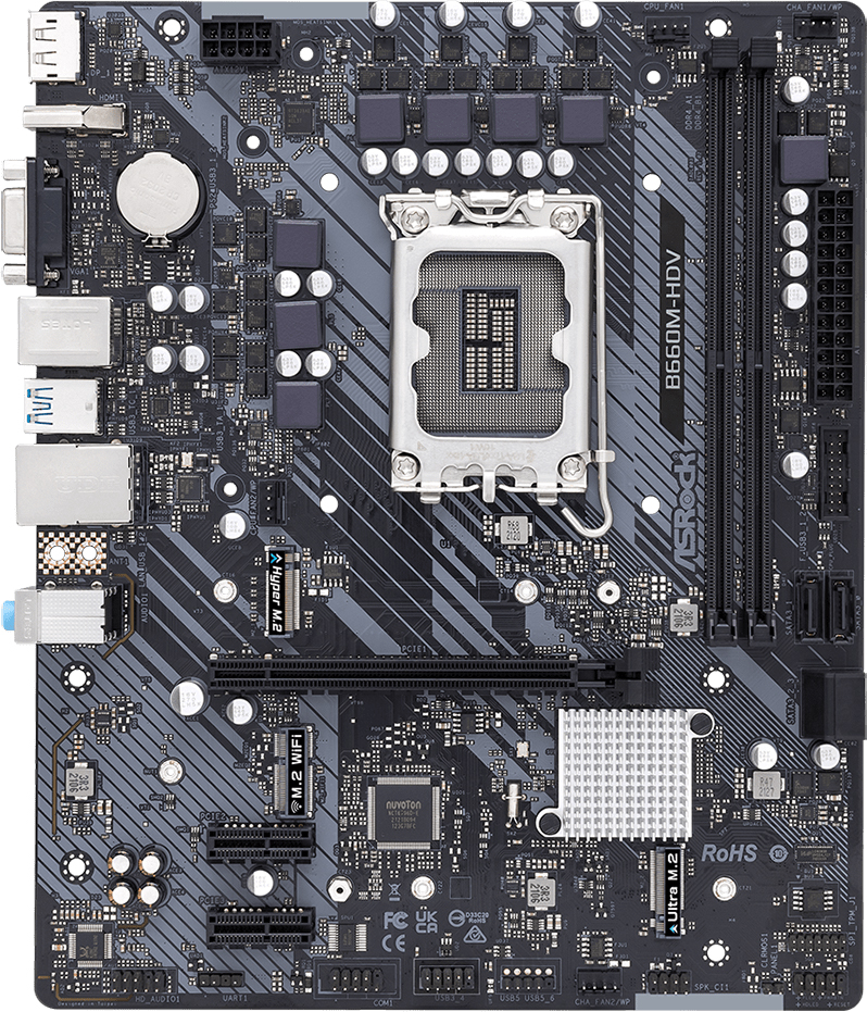 

Материнская плата ASRock B660M-HDV (s1700, Intel B660, PCI-Ex16)