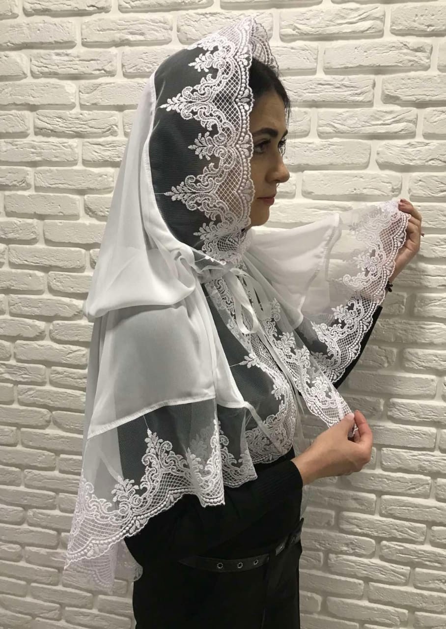 

Палантин Greta Lux платок церковный для крещения, венчания