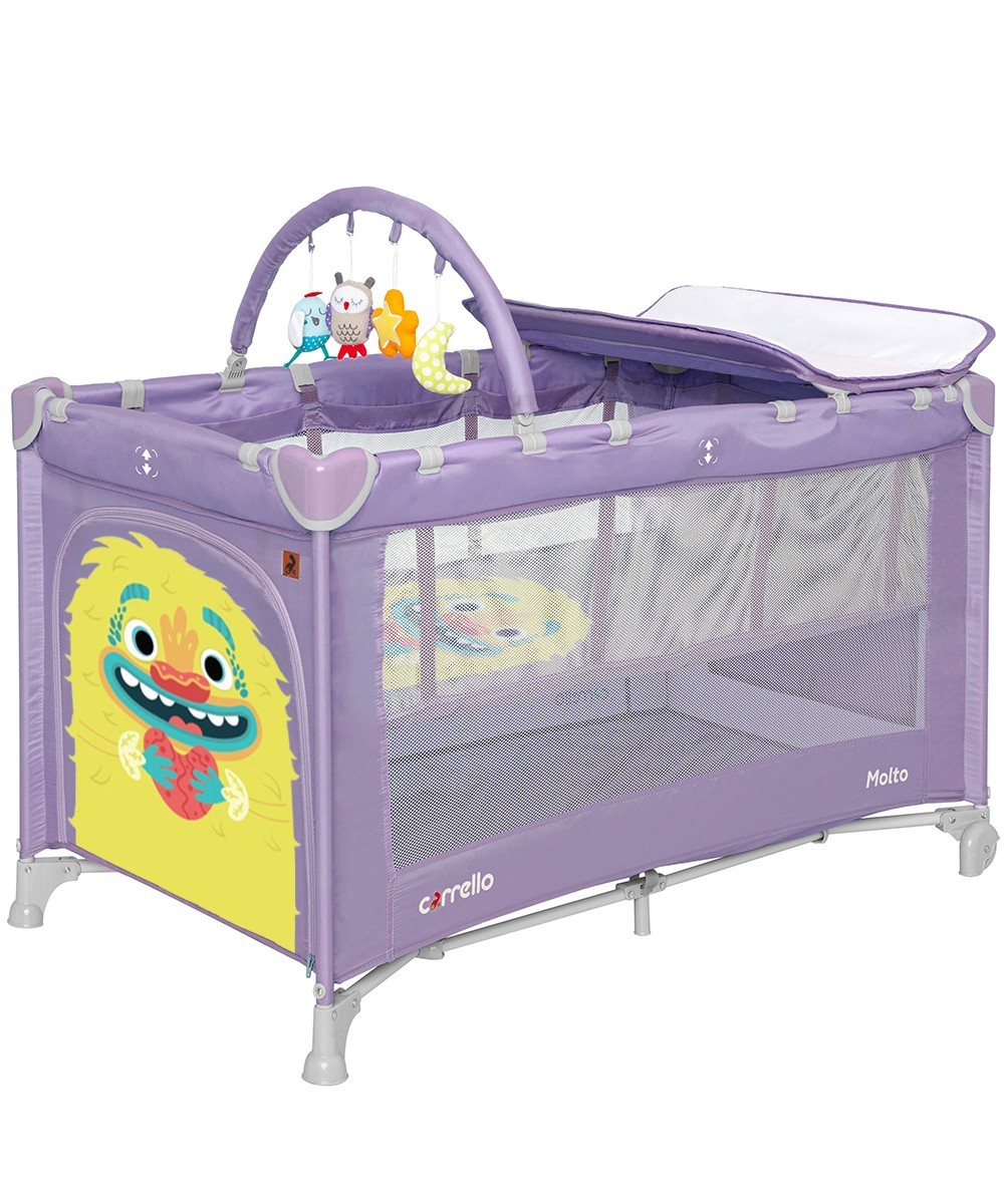 

Манеж детский CARRELLO Molto CRL-11604 Orchid Purple с игровой дугой и пеленатором