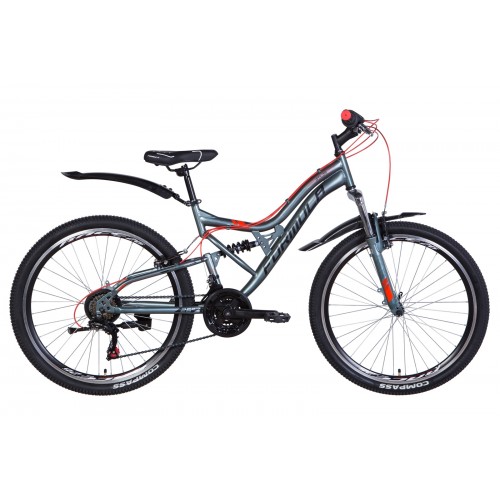 

Велосипед FORMULA ATLAS 26" 17" 2021 Антрацитовый с красным (м)