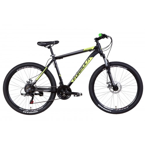 

Велосипед FORMULA MOTION 26" 13" 2021 Черно-зеленый с серым (м)