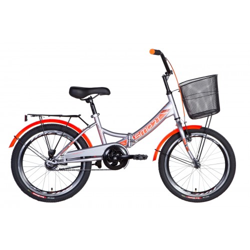 

Велосипед FORMULA SMART С КОРЗИНОЙ 20" 13" 2021 Серый с оранжевым (м)