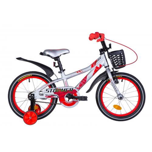 

Велосипед FORMULA STORMER 18" 9" 2021 Серебристо-красный