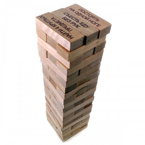 

Игра настольная "Дженга" с фантами (60 брусков)(28,5х7х7 см)