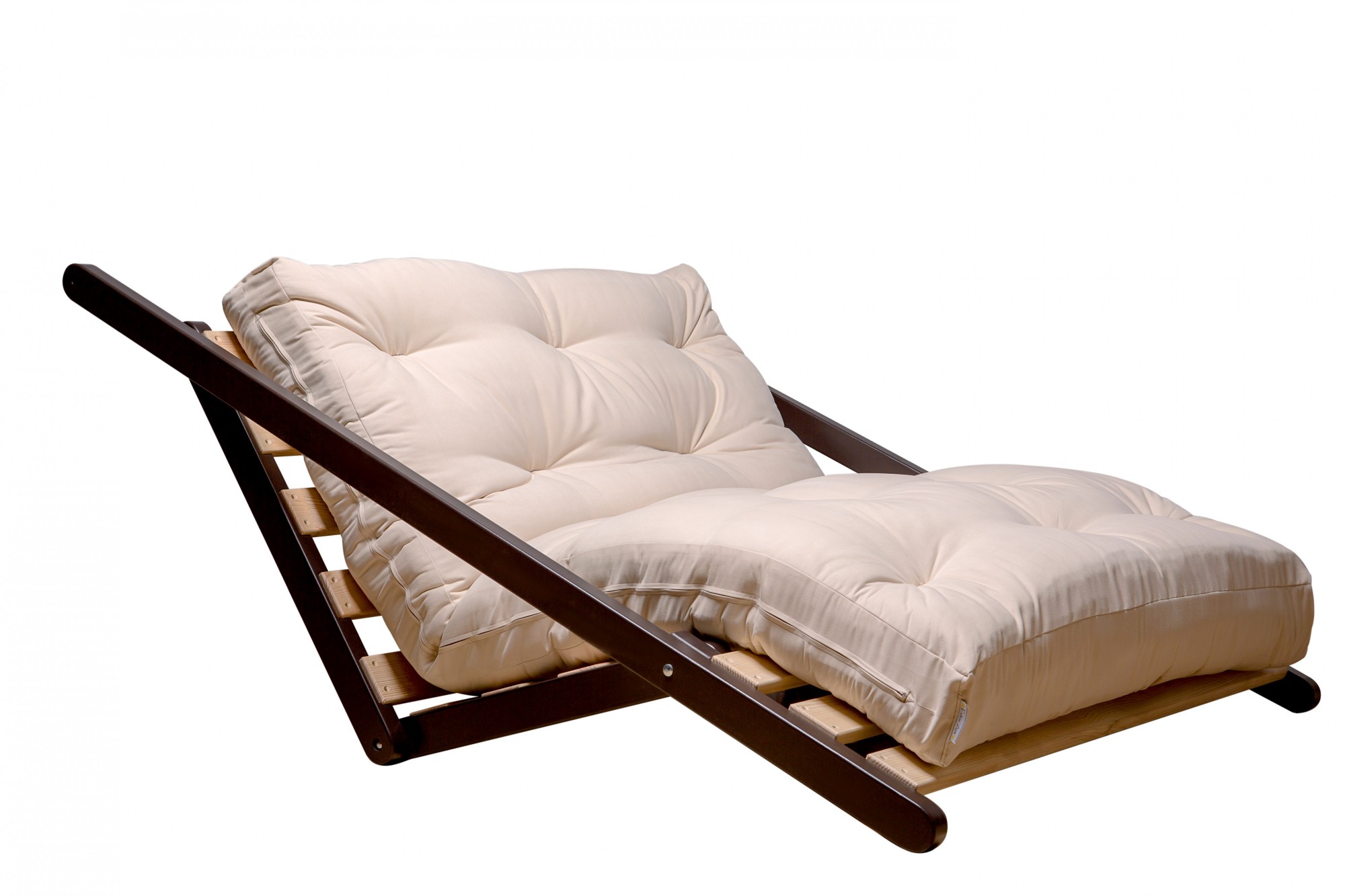 

Реклайнер Futon Art; сосна; Модель L; матрас 132х200см хлопок, многослойное наполнение (Тёмно-коричневый / Белый) RL-02-BR-00