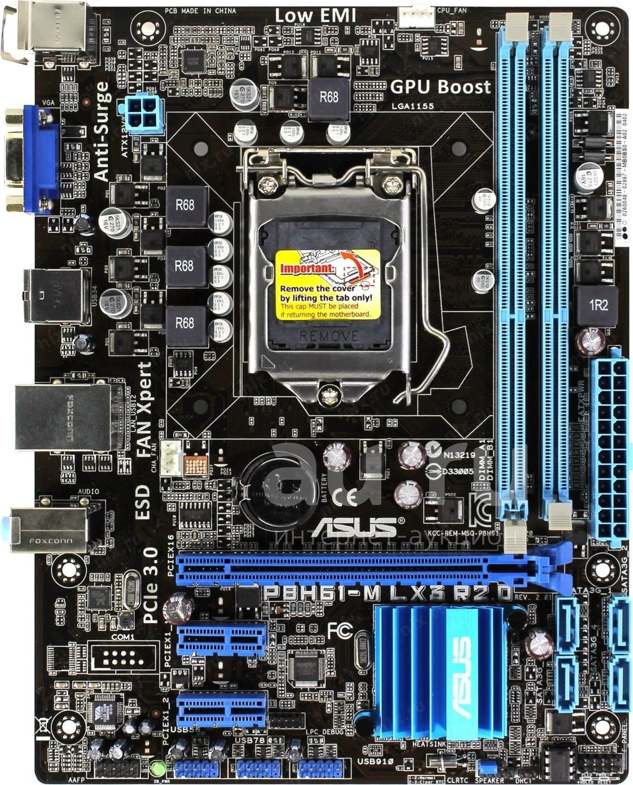 Материнская плата Asus P8h61 M Lx3 Intel H61 Matx S1155 БУ фото