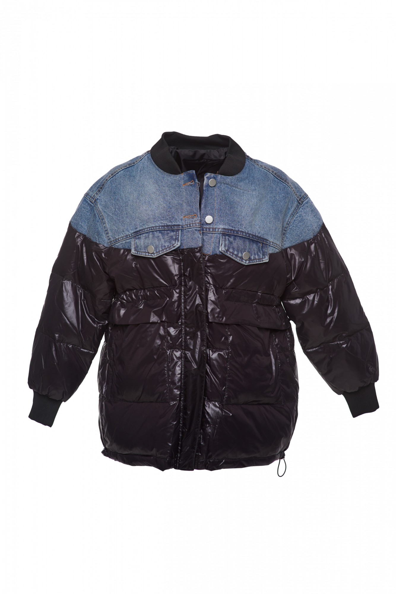 

Зимова Ексклюзивна куртка Пуховик+Джинс 2201  Black, Зимова Ексклюзивна куртка Пуховик+Джинс 2201 M Black