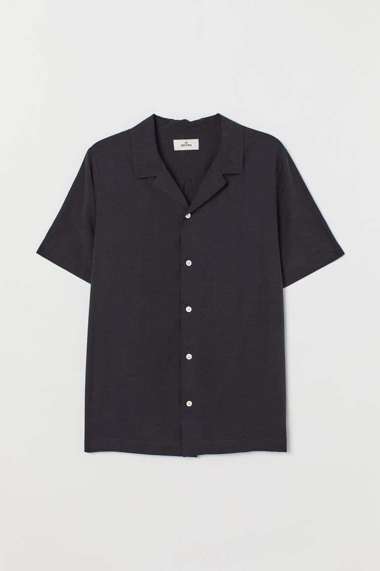 

Рубашка мужская H&M  черная, Рубашка мужская H&M L черная
