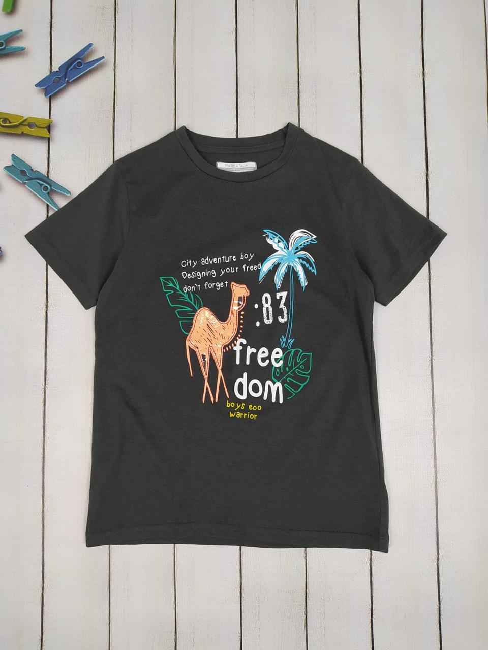 

Футболка для мальчика 110/116 см серый (1548)