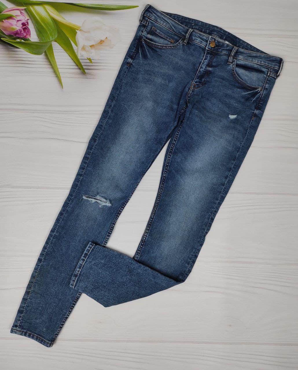 

Джинсы женские H&M  синие (2328, Джинсы женские H&M 50 синие (2328)