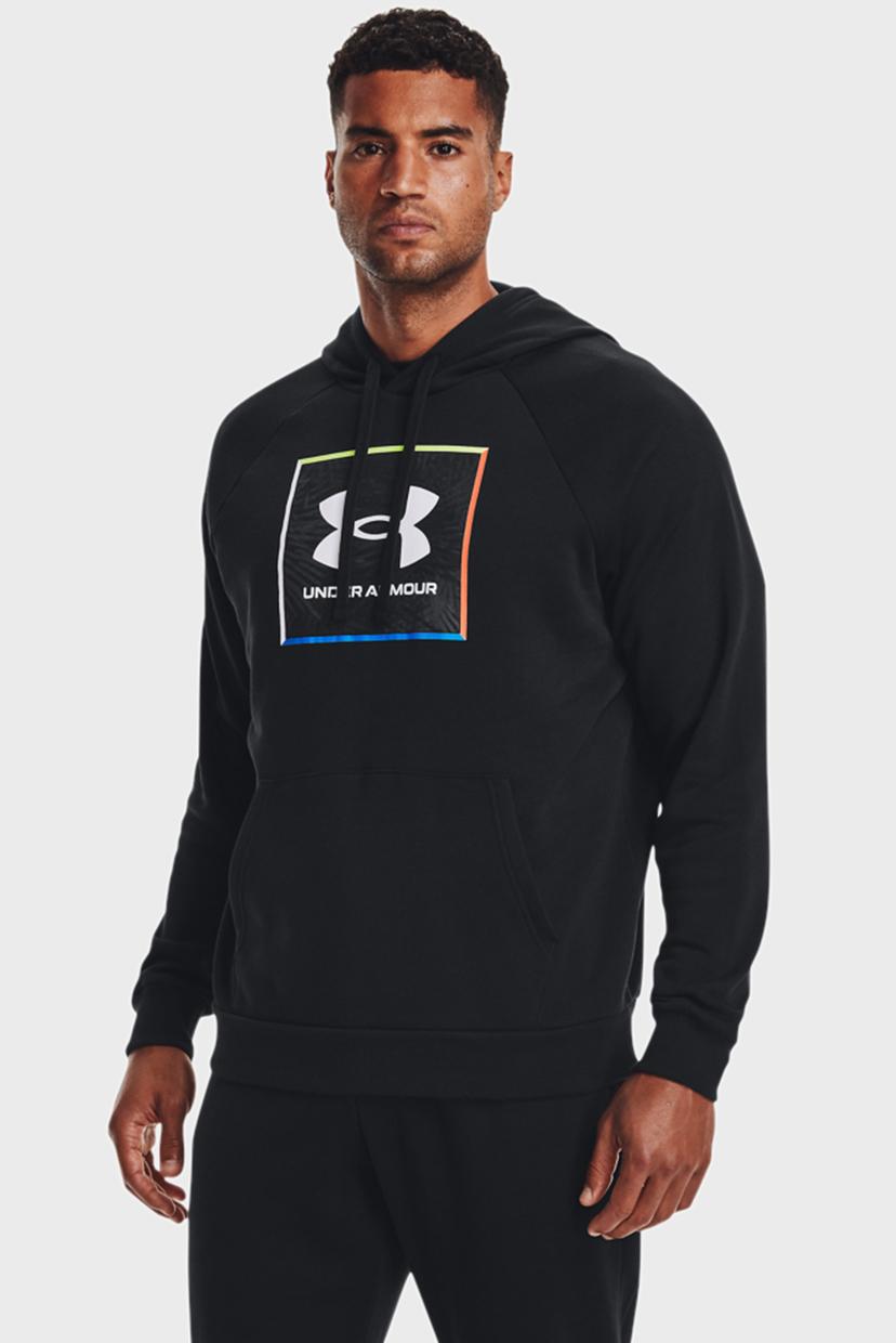 

Мужское черное худи UA Rival Flc Graphic Hoodie Under Armour LG 1370349-001