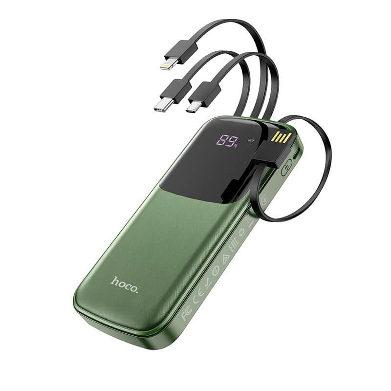 

Павербанк Hoco 10000mAh 10000mAh |1USB, 2A, Lightning,Type-C, Micro USB Cable| для /iPad/iPhone/ Xiaomi/ Samsung/Huawei