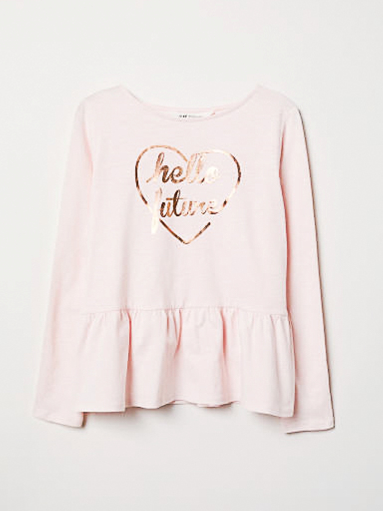 

Трикотажный лонгслив с оборкой H&M 0646655 170 cm (59506170cm) Розовый