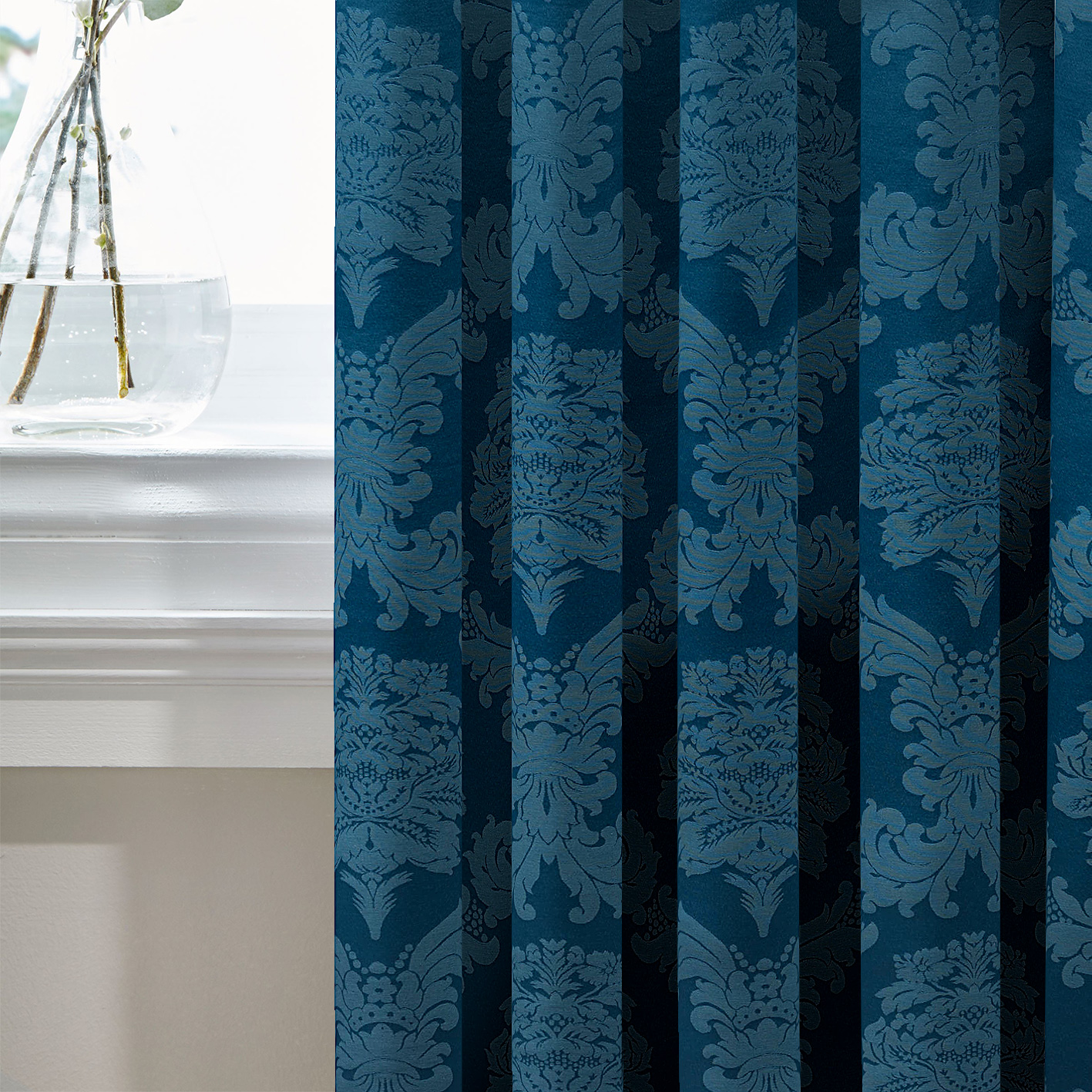 

Шторы Испания MacroHorizon DAMASK Сине-Голубой, 270*135 см (2 шт.)