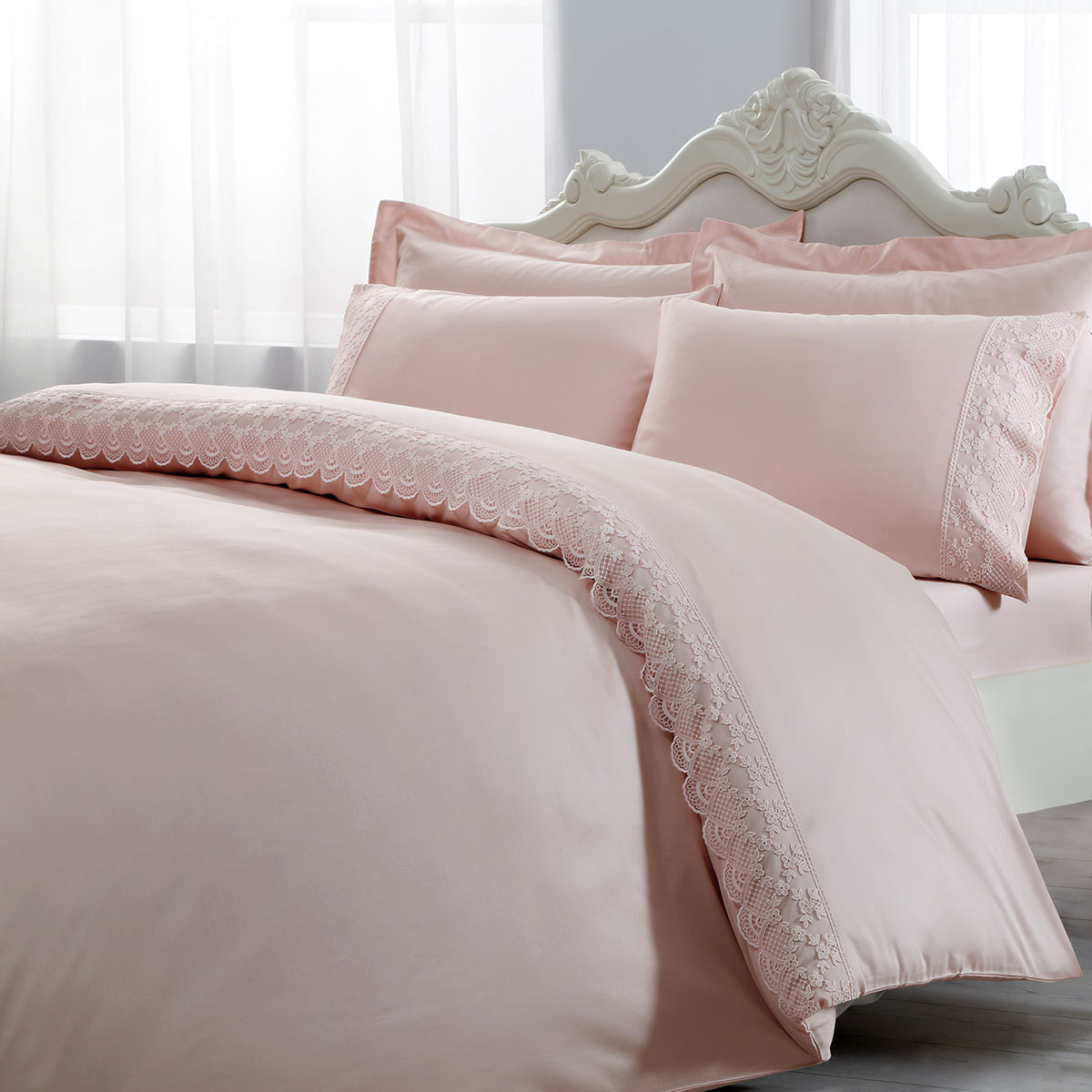 

Постельное белье TIVOLYO HOME MINERVA PEMBE (семья)