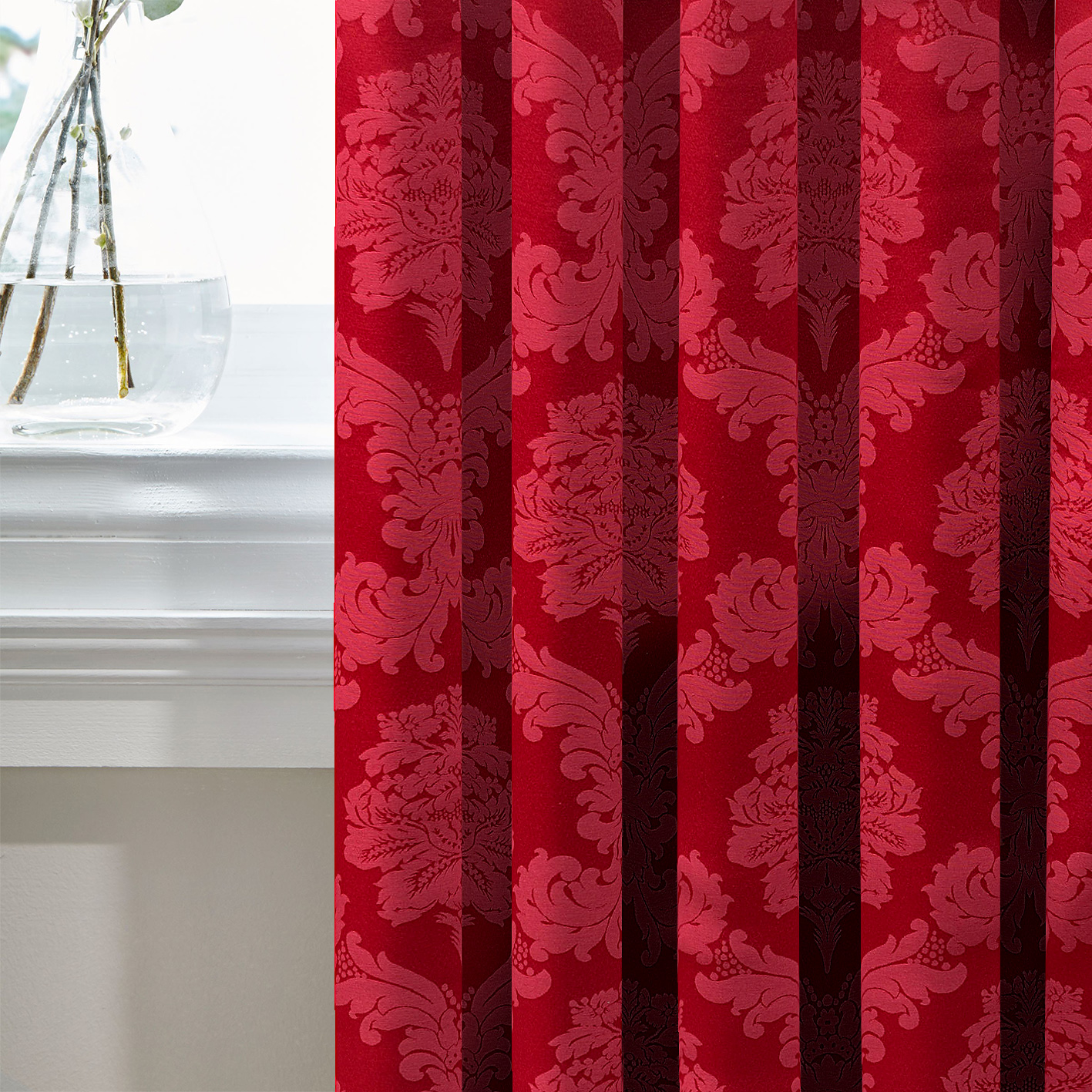 

Шторы Испания MacroHorizon DAMASK Красный, 270*135 см (2 шт.)