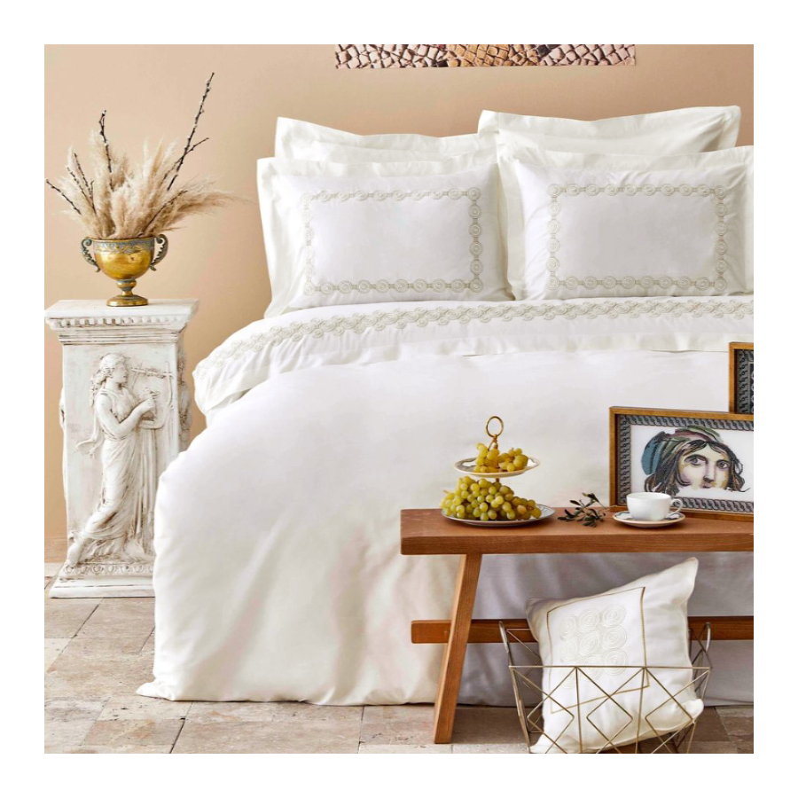 

Постельное белье Karaca Home - Atlas gold золотой Евро
