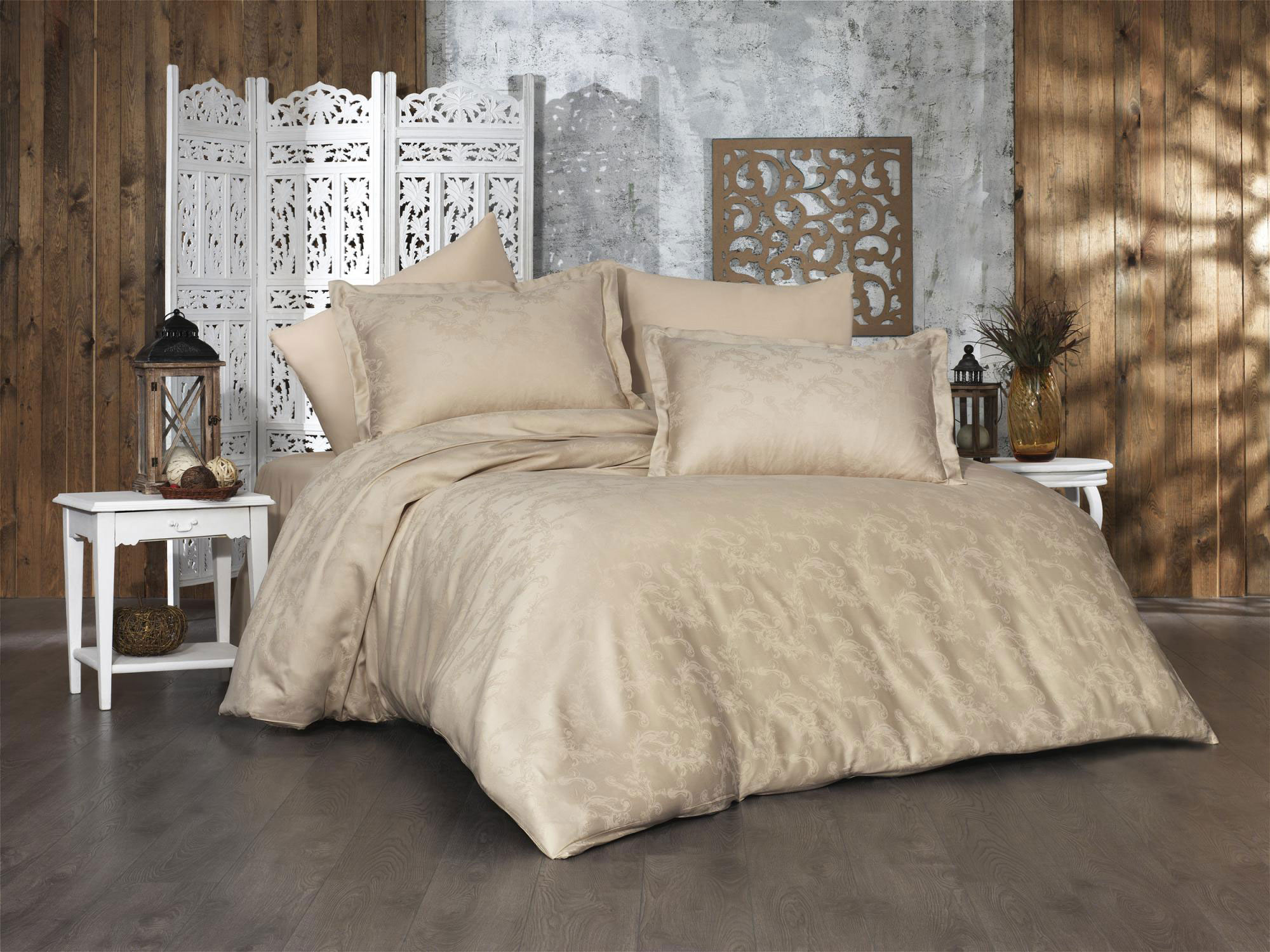 

Постельное белье жаккард Diamond LISA BEIGE