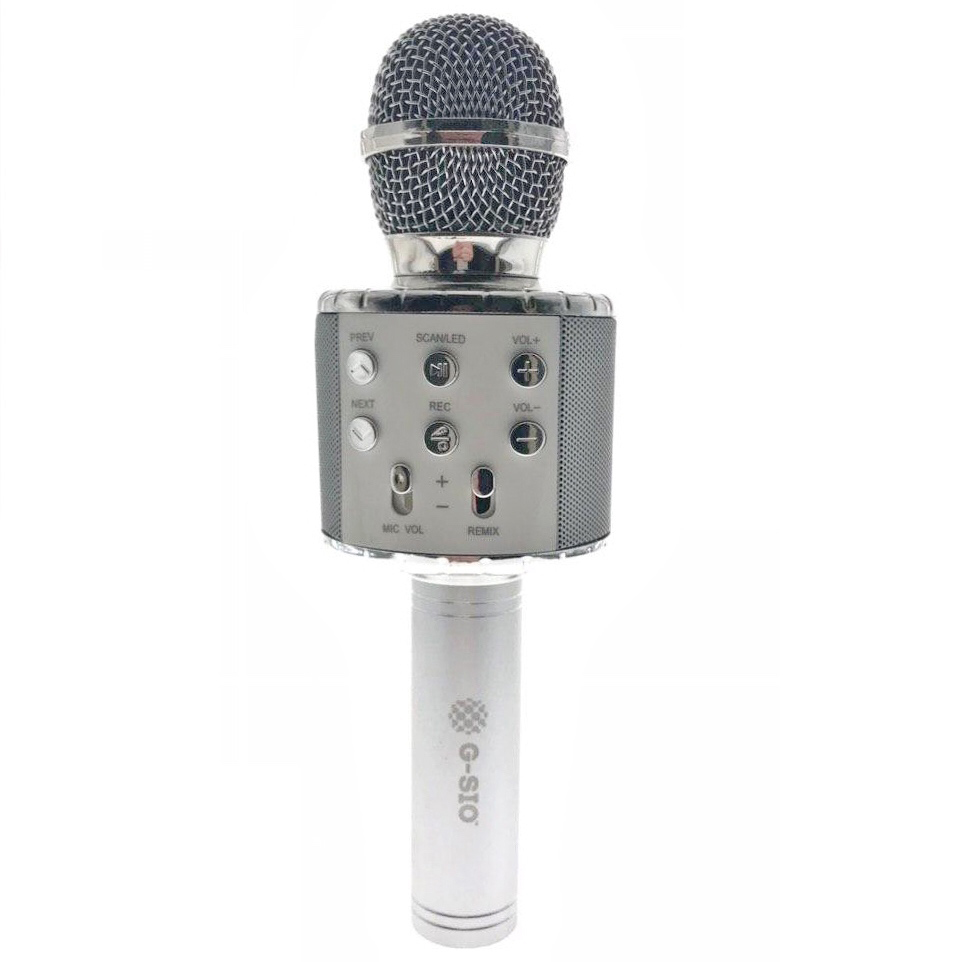 

Bluetooth микрофон для караоке Ensi с подсветкой MUSIC STAR MK2L Silver (1261)
