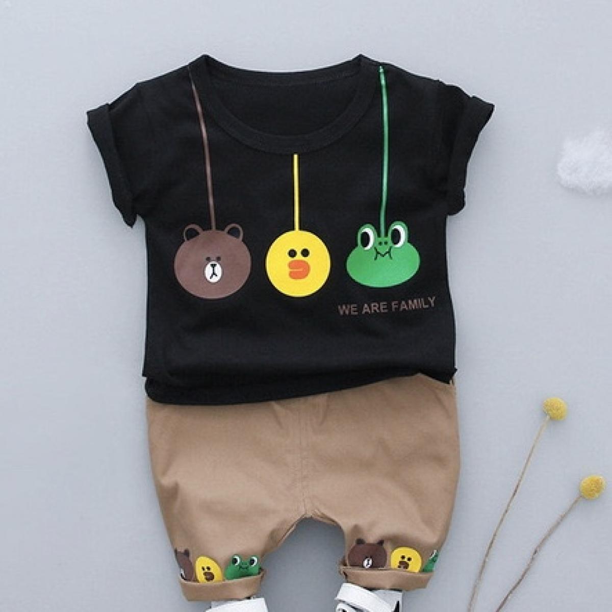 

Костюм черная футболка коричневые шорты 6р/73 см (КС0042)