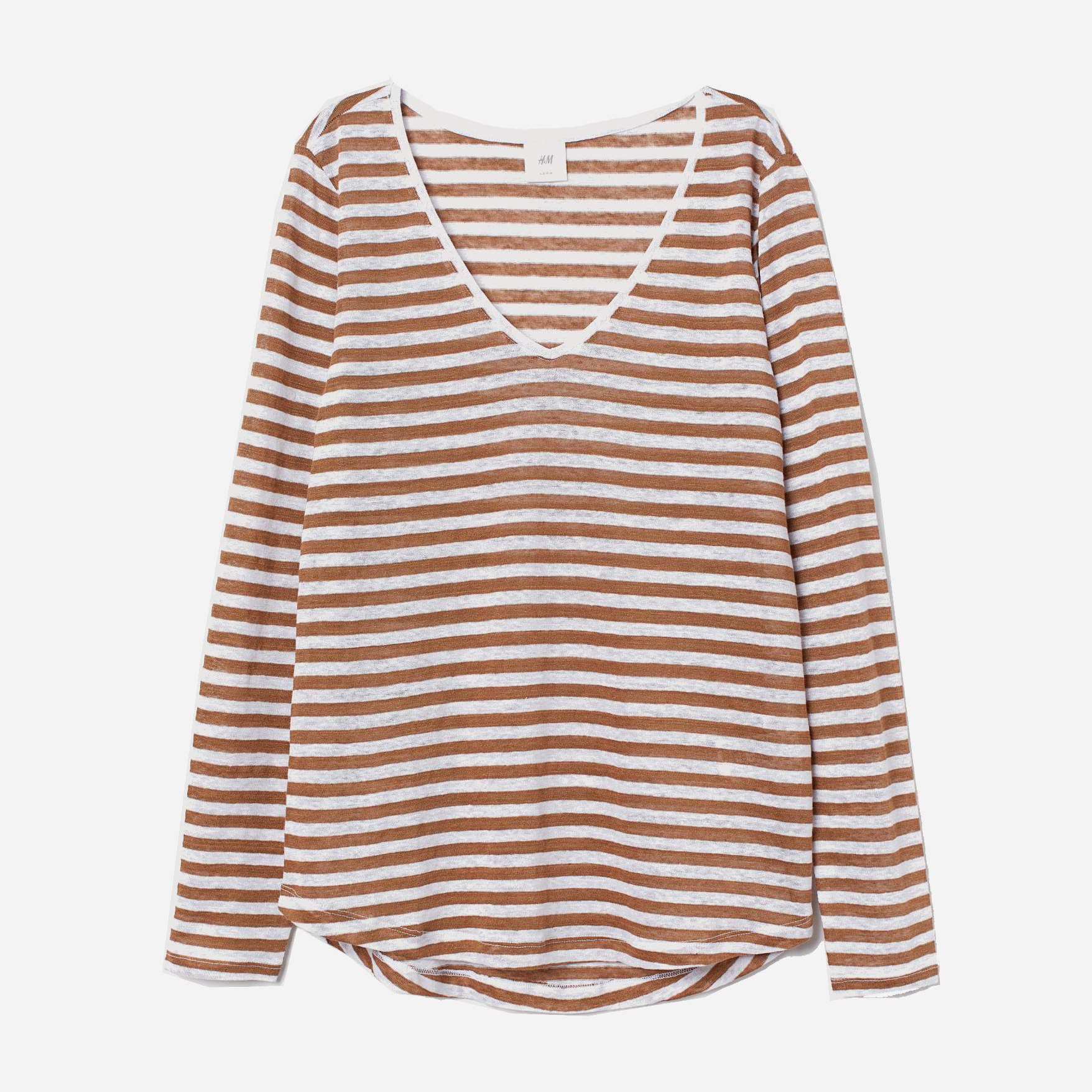 

Лонгслив H&M 1712-722874  Белый с бежевым, Лонгслив H&M 1712-722874 S Белый с бежевым
