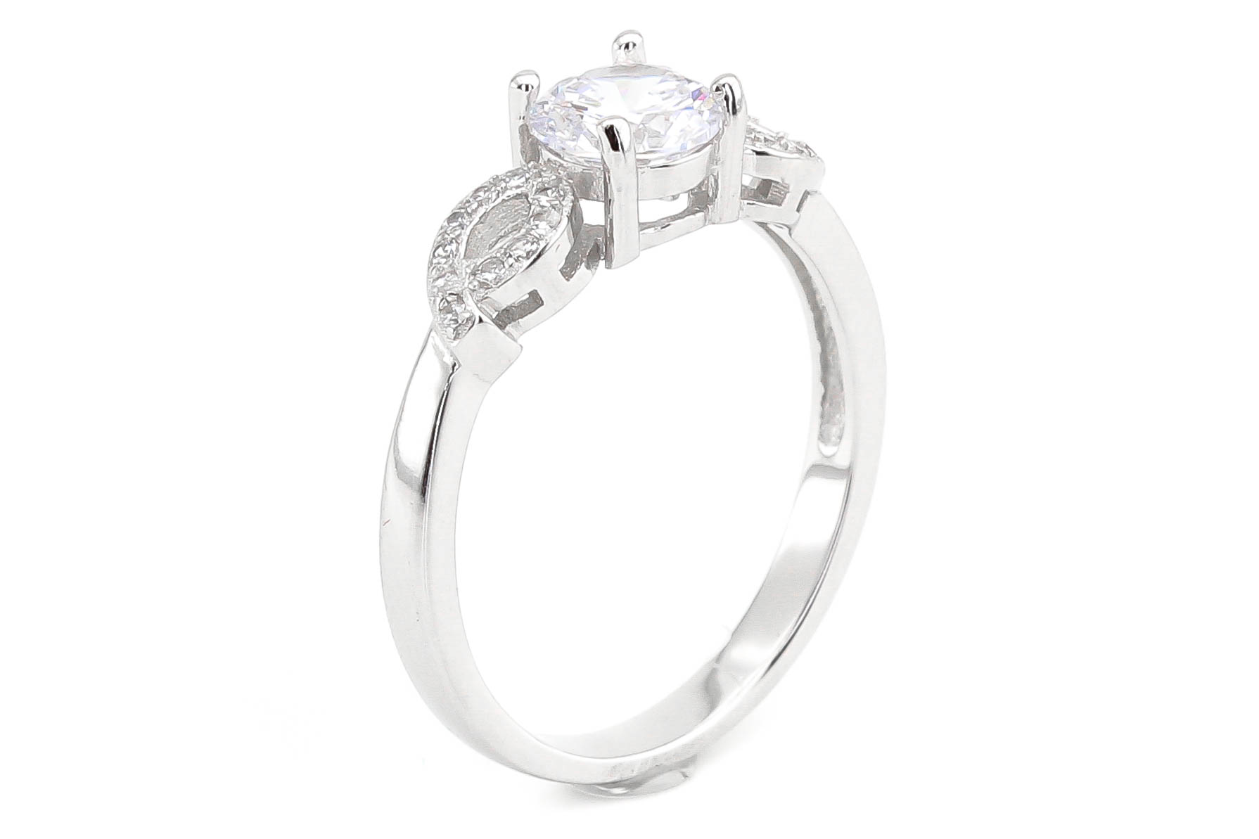 

Серебряное кольцо с фианитами СК11160 Диамант, 18 размер