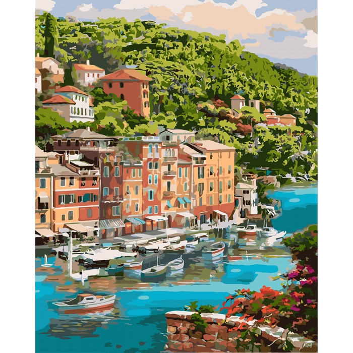 

Картина по номерам. "Живописная бухта" 40*50см KHO2273