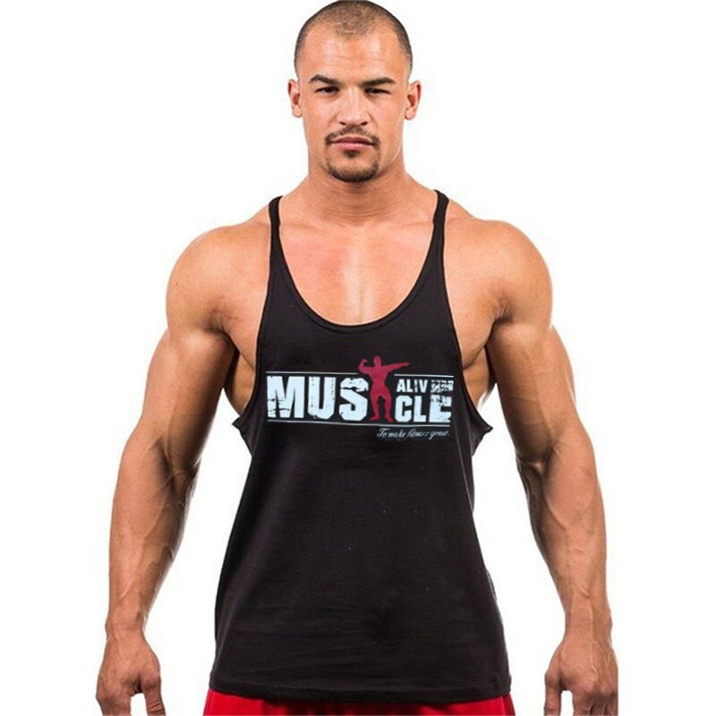 

Майка мужская для бодибилдинга Muscle Alive черная М