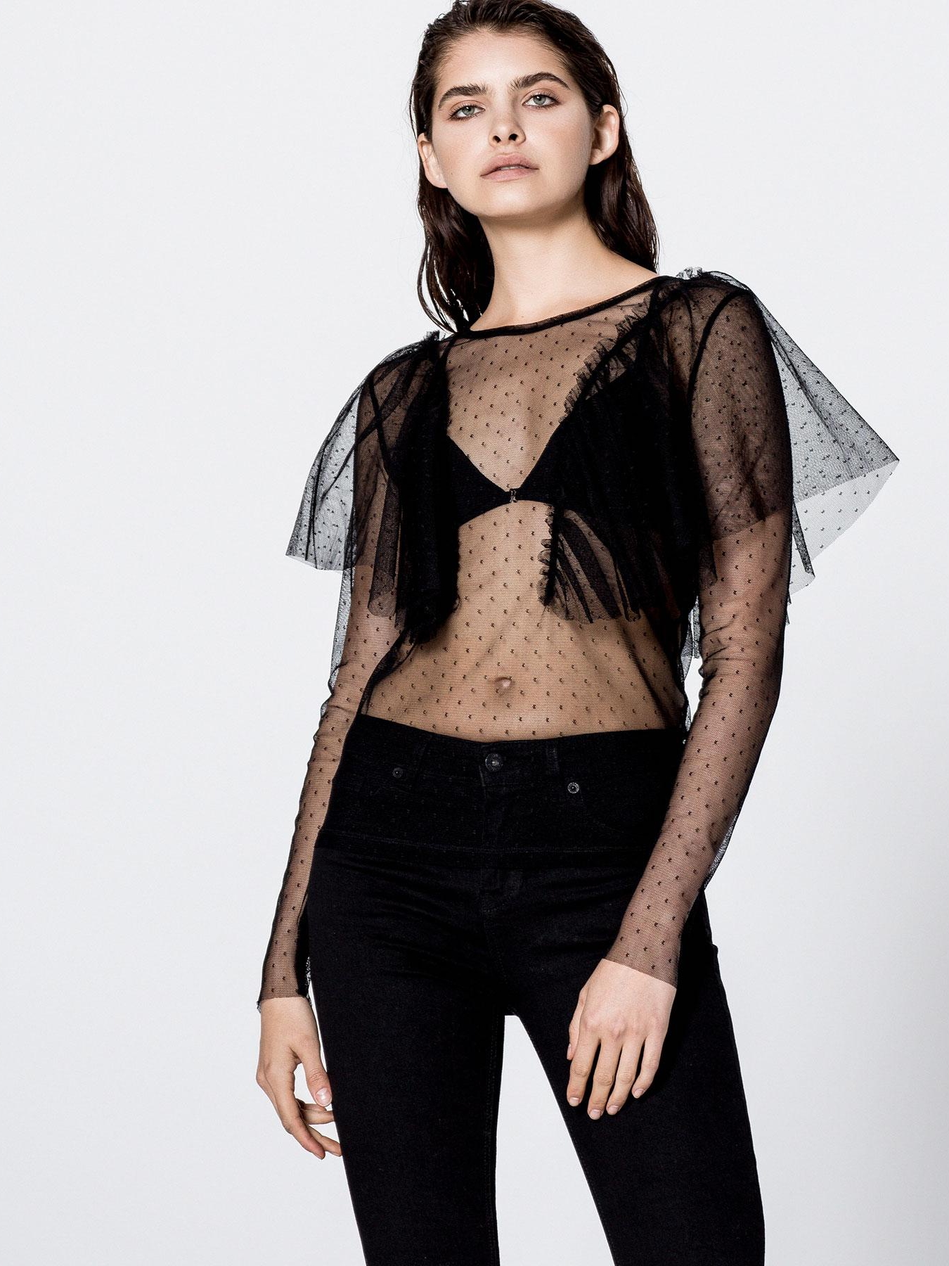 

Блузка Pull & Bear XAZ232973NQIY  Черная, Блузка Pull & Bear XAZ232973NQIY L Черная