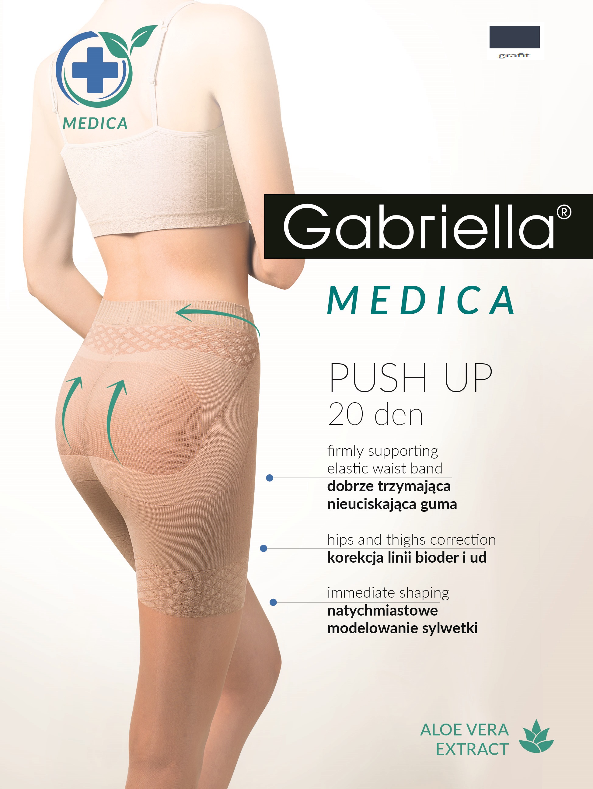 

Колготки корректирующие Gabriella MEDICA PUSH UP 20 den 2 Grafit