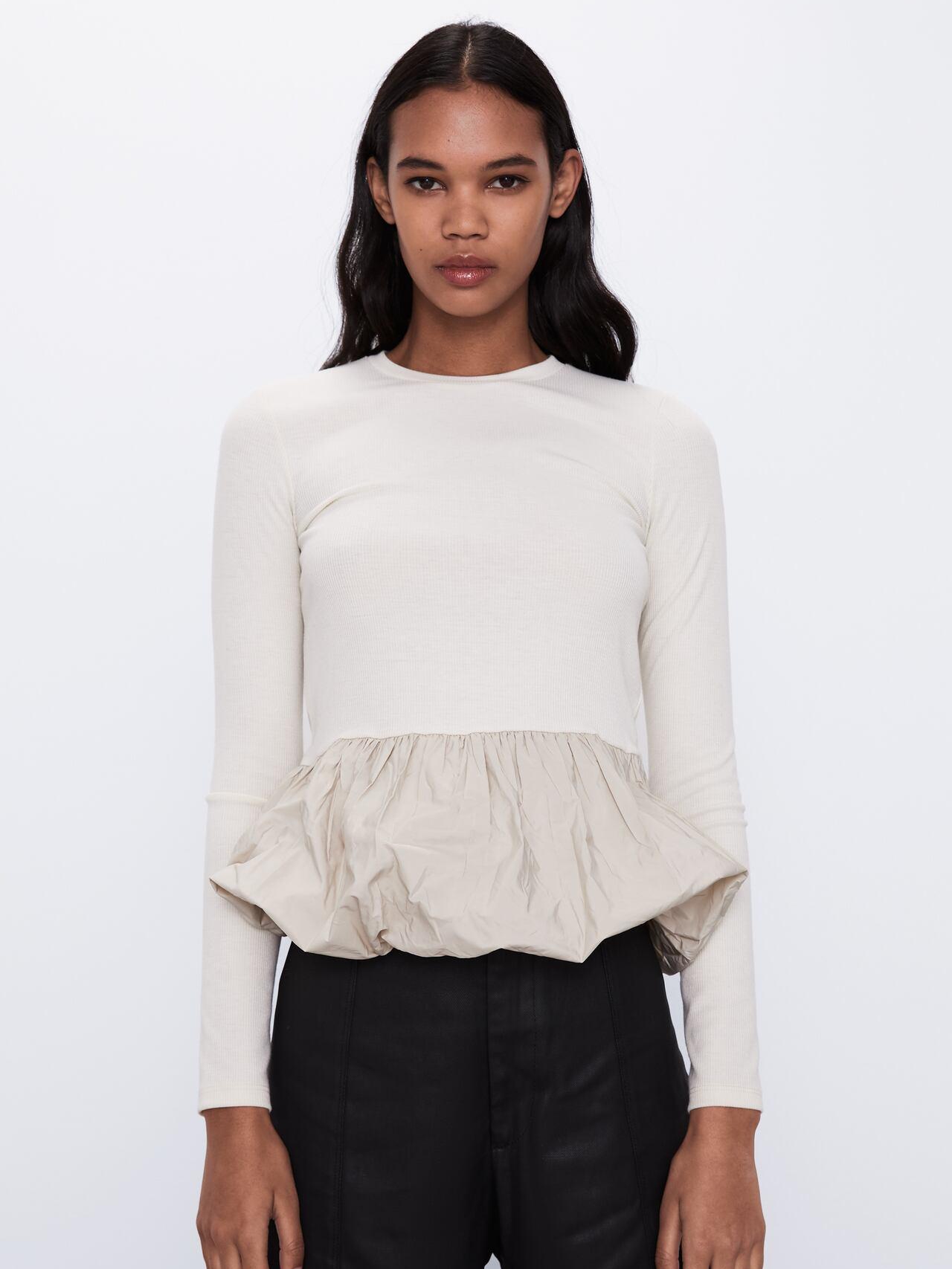 

Блузка Zara XAZ264371PEZB  Бежевая, Блузка Zara XAZ264371PEZB S Бежевая