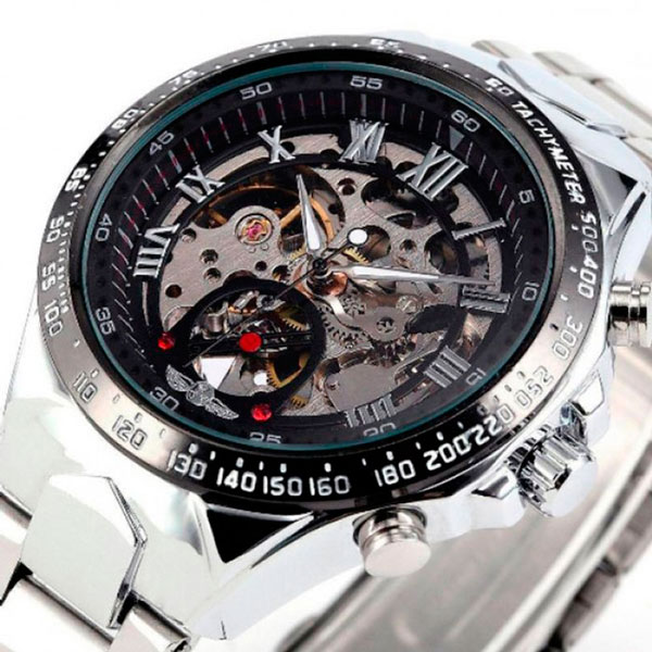 

Мужские классические механические часы Winner Action Silver 1535