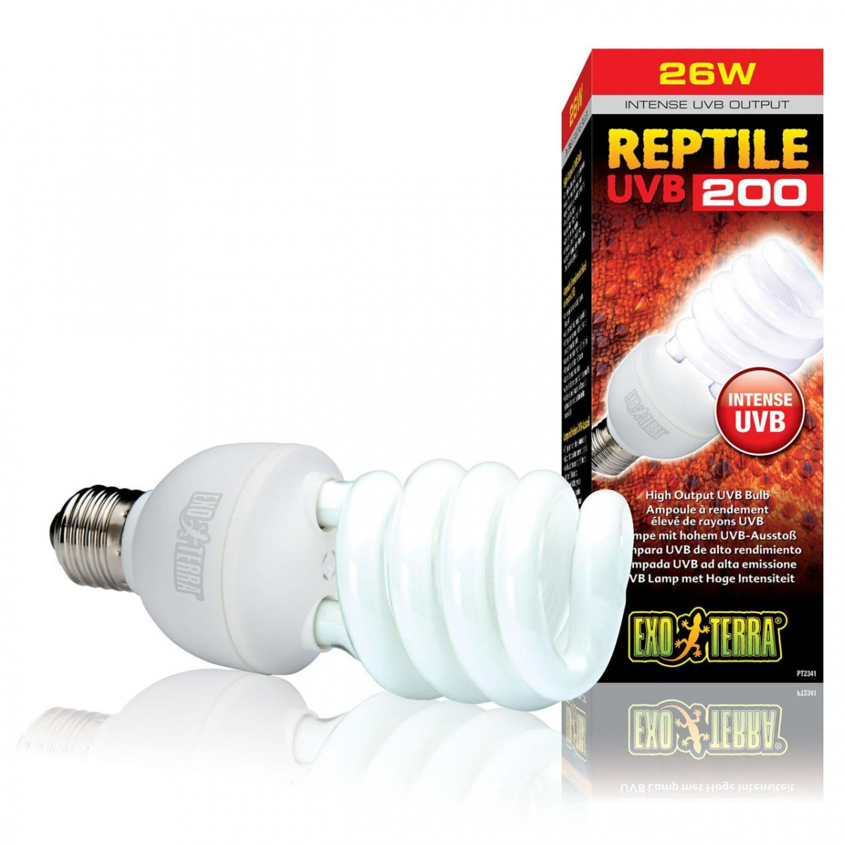 

Компактная люминесцентная лампа Exo Terra Reptile UVB 200 для облучения лучами УФ-В спектра 26 W, E27