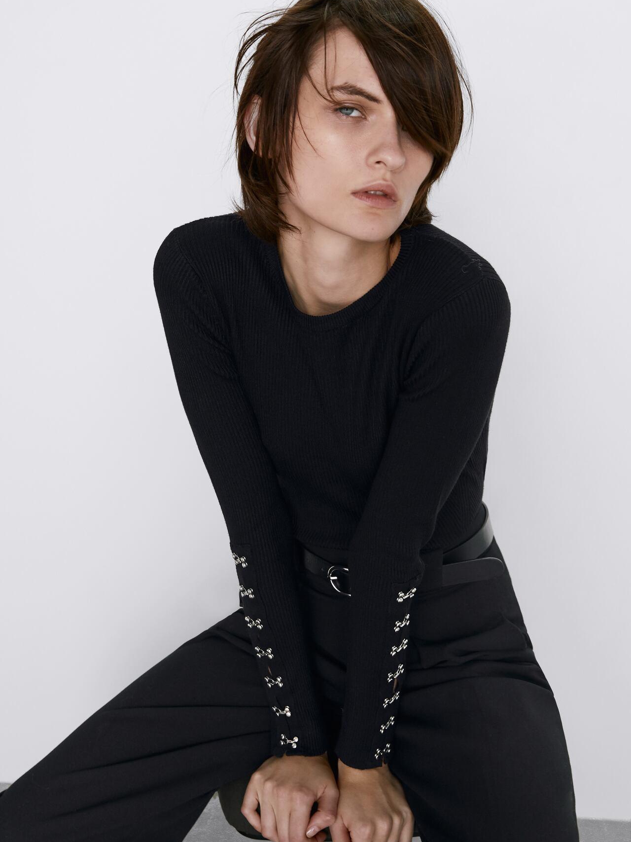 

Лонгслив Zara XAZ266430LOIQ  Черный с серебристым, Лонгслив Zara XAZ266430LOIQ S Черный с серебристым