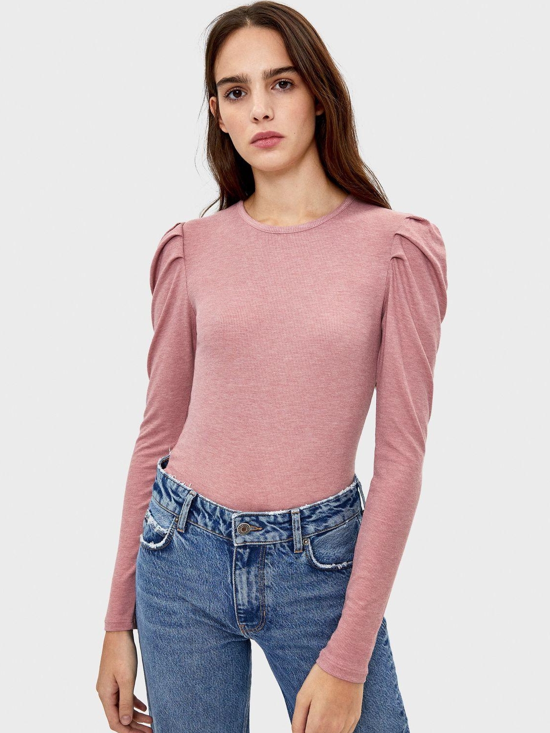

Лонгслив Bershka XAZ293512XCLI  Розовый, Лонгслив Bershka XAZ293512XCLI S Розовый