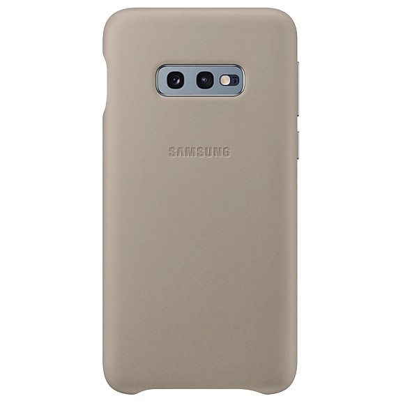 

Оригинальный защитный кожаный чехол бампер накладка Leather Cover для Samsung Galaxy S10e (G970) EF-VG970LJEGRU - Gray