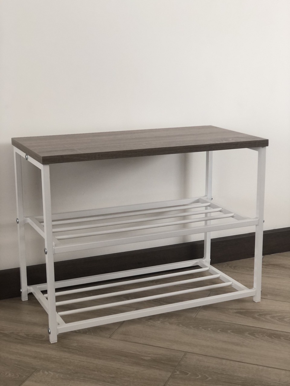 

Полка для обуви RS 80 Дуб сонома трюфель/Белый каркас