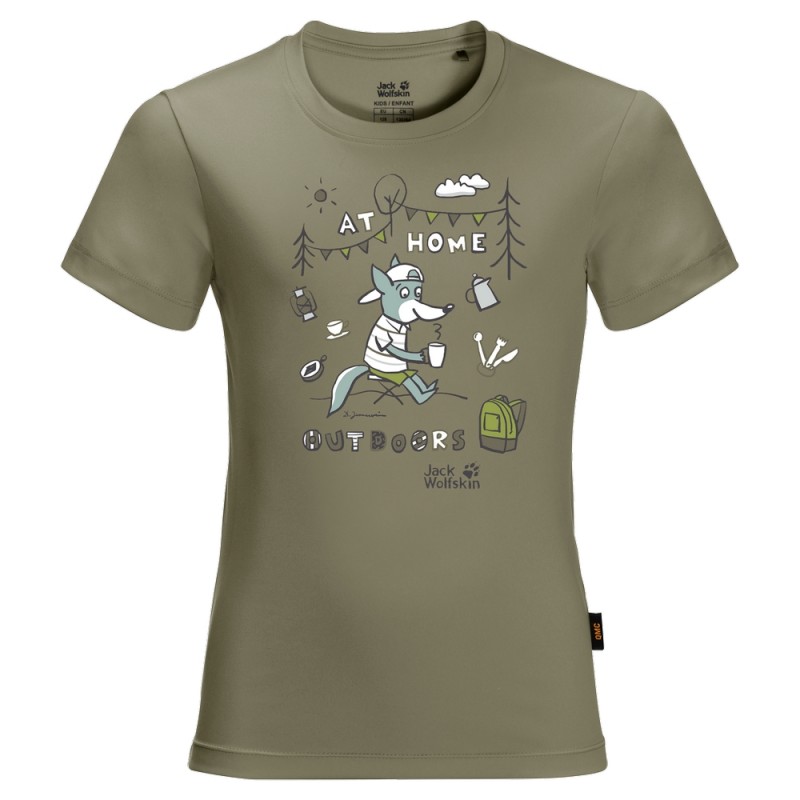 

Футболка HAPPY CAMPER T KIDS Jack Wolfskin 1608981-4288 104 Хаки (4060477842004)