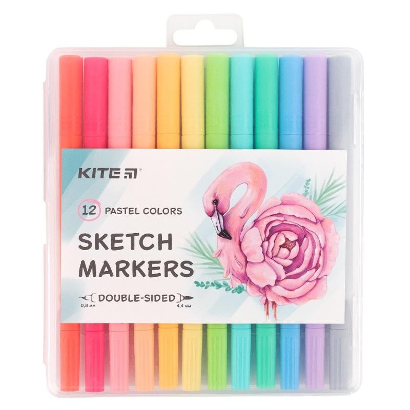 

Скетч маркеры Kite Pastel K22-045 12 цветов