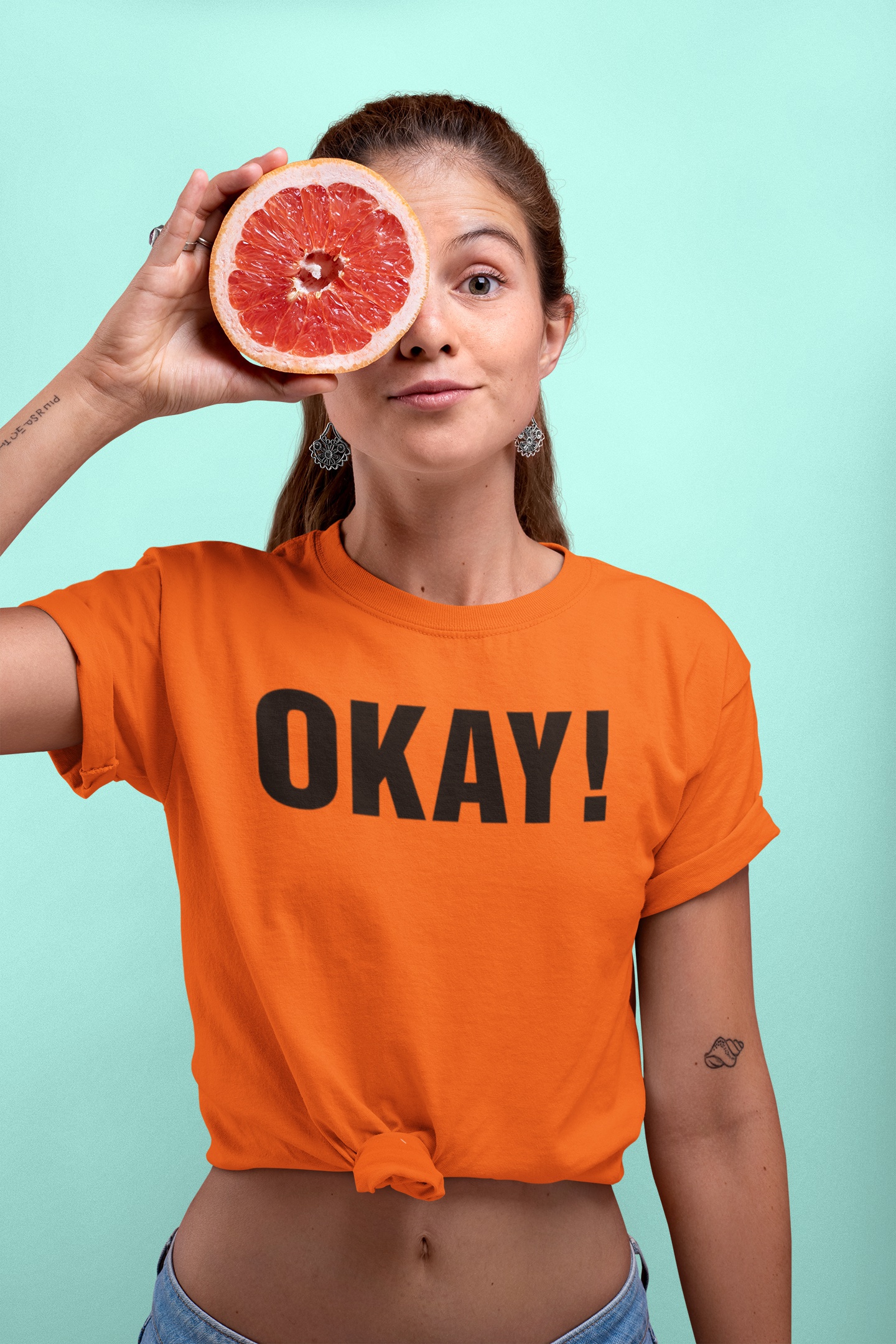 

Женская OLDISEN футболка “OKAY-1” – Оранжевый, S-M | 42-46 WTO-010S