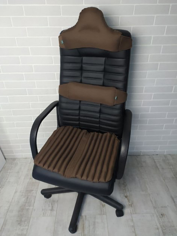 

Комплект эргономическая накидка Ekkoseat на офисное и компьютерное кресло с подушками под поясницу и шею Коричневый (ekko_7_К)