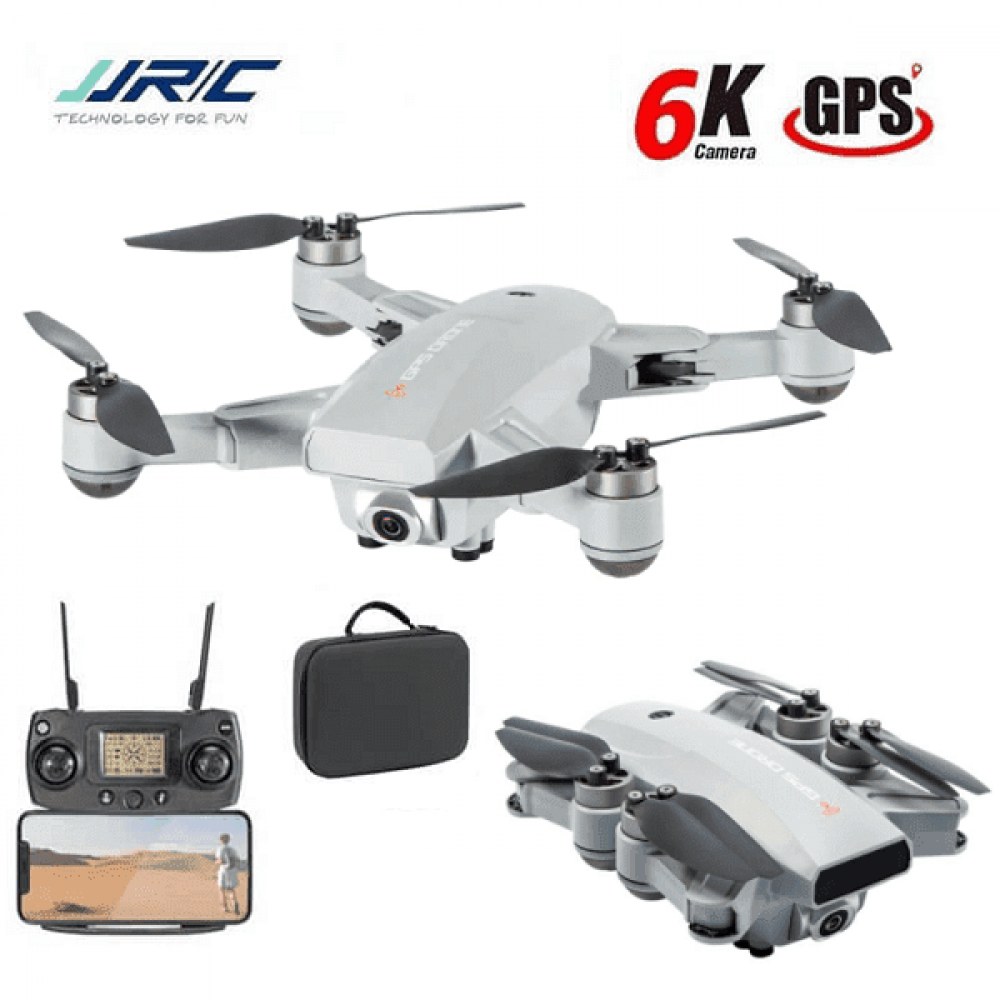 

Квадрокоптер JJRC X16 Gray − с камерой 6K, FPV, GPS, БК, до 25мин, кейс