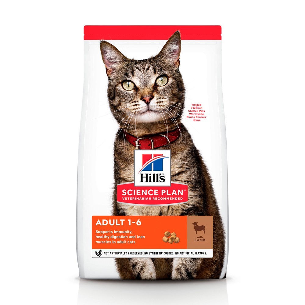 

Сухой корм для кошек Hill's Science Plan Feline Adult Lamb с ягненком - 3 кг (604067) (52742024073)