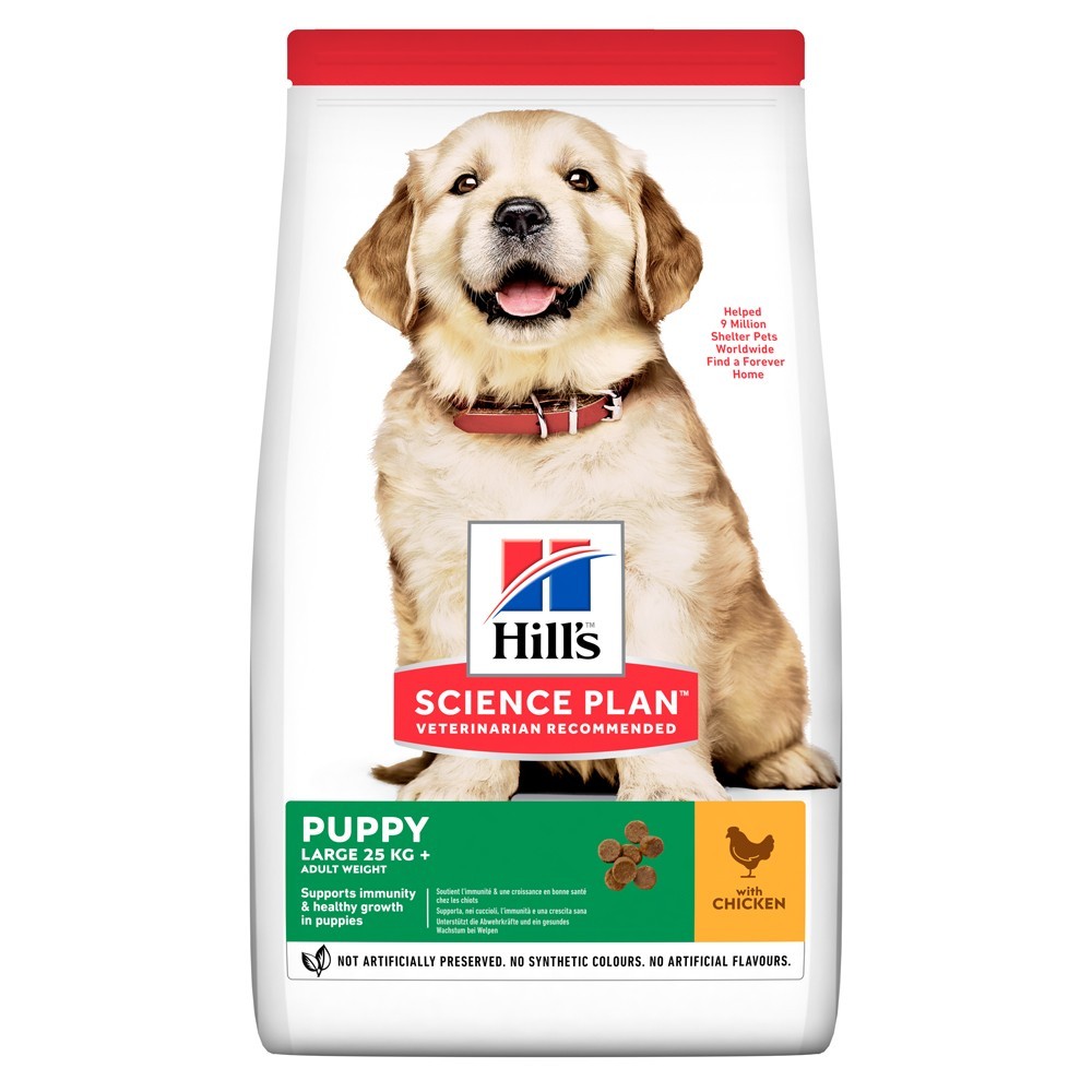 

Сухой корм для щенков крупных пород Hill's Science Plan Puppy Large Breed с курицей - 14,5 кг (604386) (52742026084)