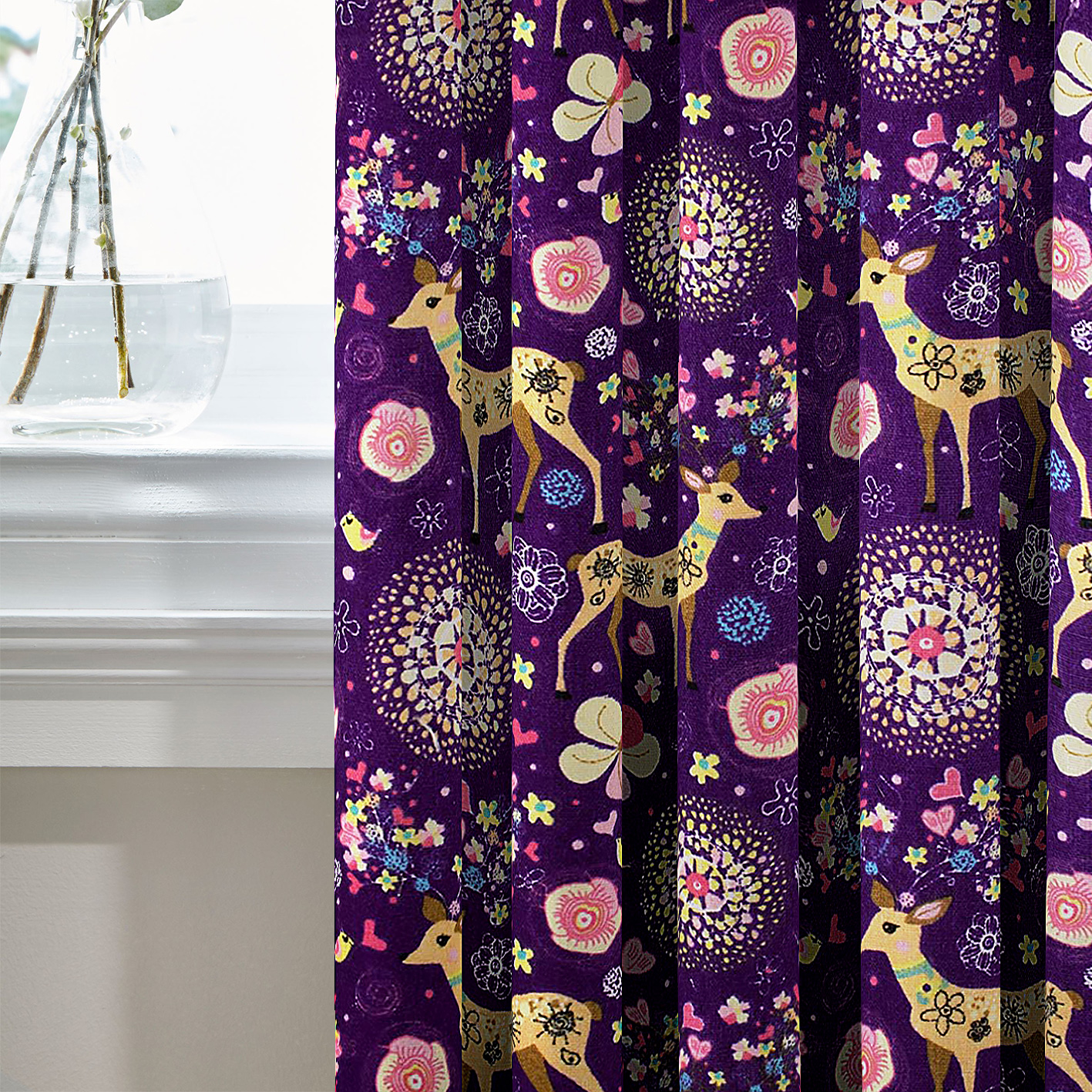 

Шторы Декоративные Лён/Хлопок MacroHorizon Олени, 170*140 см (2 шт.)