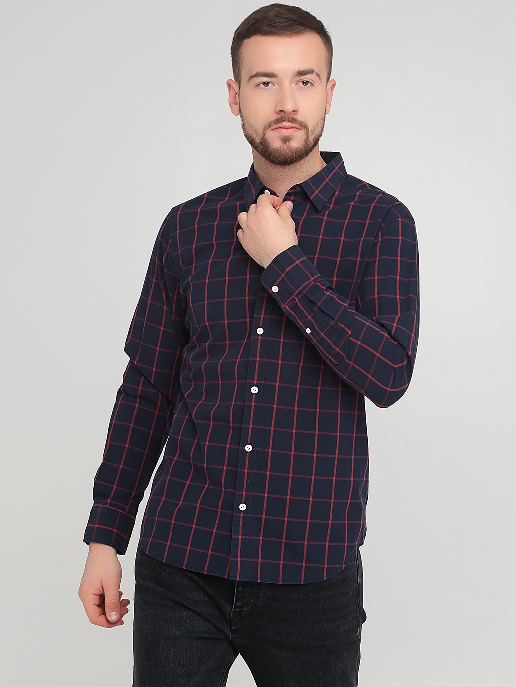 

Кэжуал рубашка в клетку Jack & Jones JJ-017  Клетка, Кэжуал рубашка в клетку Jack & Jones JJ-017 L Клетка