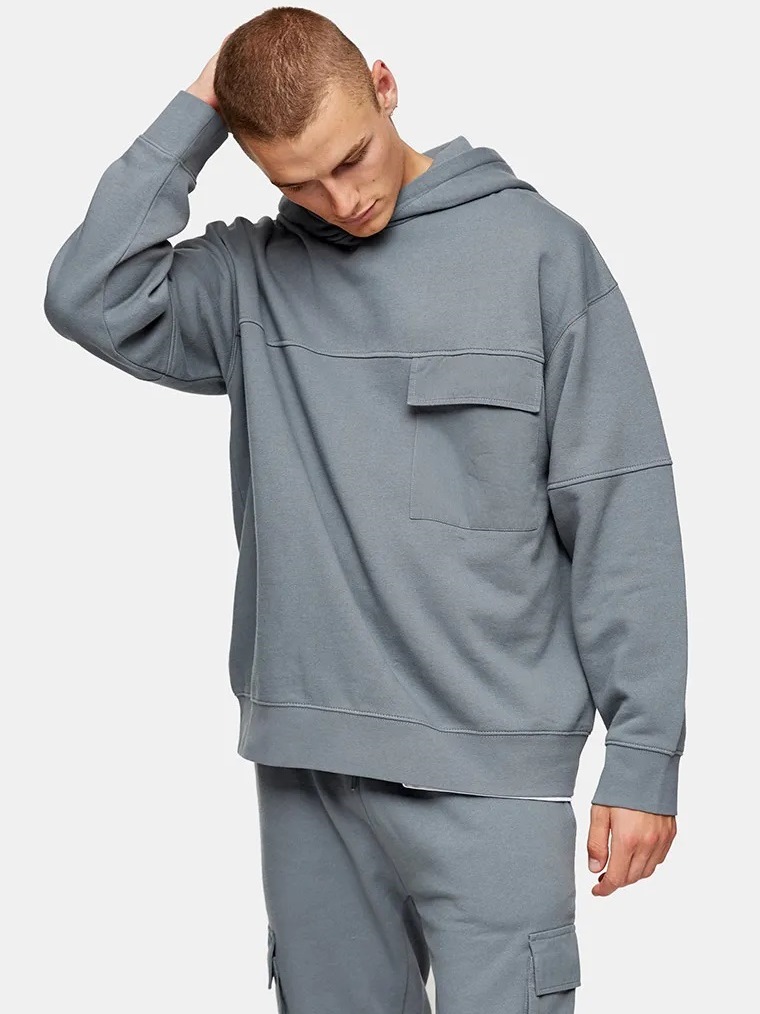 

Худи Topman 71W05AGRY 2XS Серый
